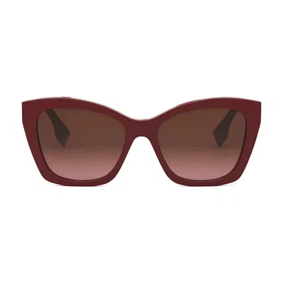 Fendi Fe40151i66f Square Full Rim Sunglasses In Brown