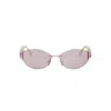 Fendi Baguette Fe40159u Sunglasses In 74z - Rose