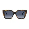 Fendi Fe40161i Ff Diamonds 52w Havana Sunglasses In Brown
