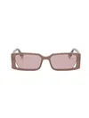 Fendi Way 53mm Rectangular Sunglasses In Brown