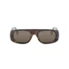 Fendi Geometric Sunglasses In Brown