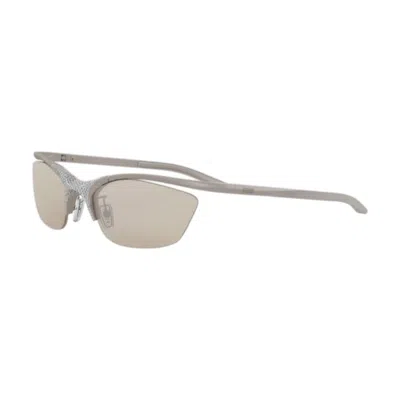 Fendi Fe40176u46g Cat-eye Semi Rim Sunglasses In Brown