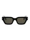 Fendi Selleria 50mm Rectangular Sunglasses In Black