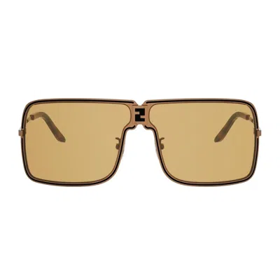 FENDI FENDI FE40195U FENDINESS 45E 45E MARRONE BRONZATO SUNGLASSES