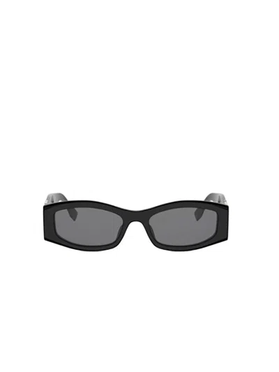 Fendi Fe40204i Rectangular Acetate Sunglasses In Black