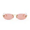 Fendi First Crystal Sunglasses In Pink