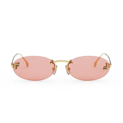 Fendi Fe4075us 30s Oro  First Crystal Sunglasses