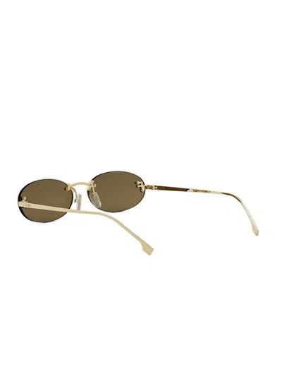 Fendi Maison Fe4075us Sunglasses Oval Lenses In Brown