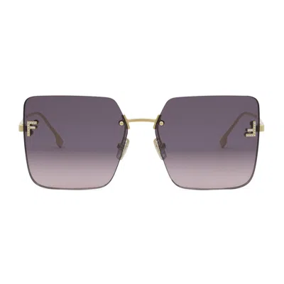 Fendi First Crystal Sunglasses In Blue