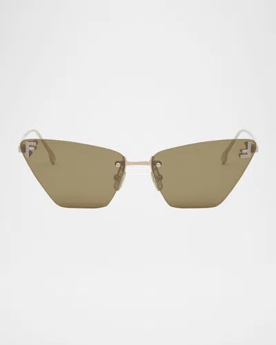 FENDI FE4160US CAT-EYE CRYSTALIZED LOGO SUNGLASSES