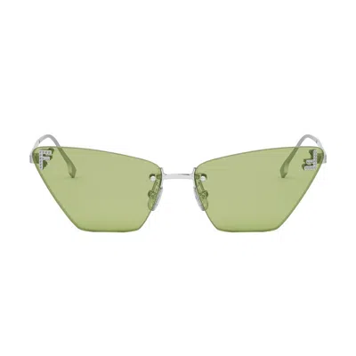 FENDI FENDI FE4160US FENDI FIRST CRYSTAL 16N SILVER SUNGLASSES