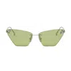 Fendi First Crystal Sunglasses In Argento