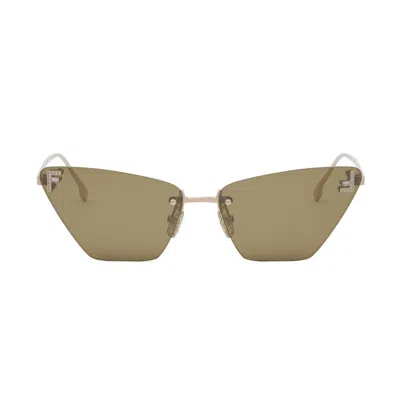 FENDI FENDI FE4160US FENDI FIRST CRYSTAL 28E ORO ROSA SUNGLASSES
