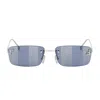 Fendi First Crystal Sunglasses In Silver