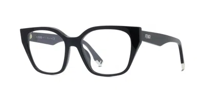 Fendi Fe50001i Women's Glasses, Black, Size 52