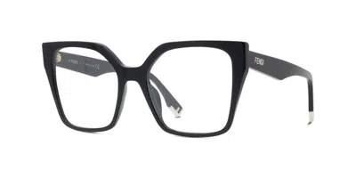 Fendi Fe50002i Women's Glasses, Black, Size 54