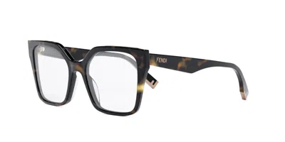 Fendi Fe50002i Women's Glasses, Tortoiseshell, Size 54 In Brown