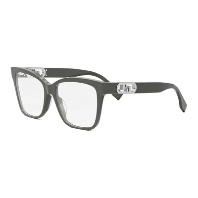 Fendi Fe50025i020 Clear-lens Eyeglasses In Gray