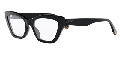 Fendi Fe50067i Women's Glasses, Black, Size 54