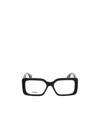 Fendi Fe50072i 001square Glasses In Black