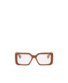 Fendi Fe50072i 050 Square Glasses In Brown