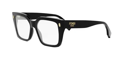 Fendi Fe50085i Women's Glasses, Black, Size 53