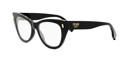 Fendi Fe50086i Women's Glasses, Black, Size 53
