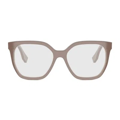 Fendi Fe50087i Lettering 045 Marrone Glasses In Brown