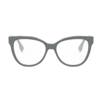 Fendi Fe50093i020 Square Full Rim Eyeglasses In Gray