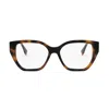 Fendi Fe50100i Ff Diamonds 053 Havana Glasses
