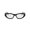 Fendi Black Roma Glasses In 001 - Black