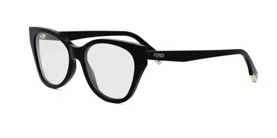 Fendi Fe50120i Women's Glasses, Black, Size 54
