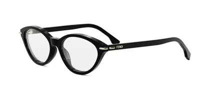 Fendi Fe50126i Women's Glasses, Black, Size 53