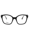 Fendi Rectangular Acetate Eyeglasses In Black
