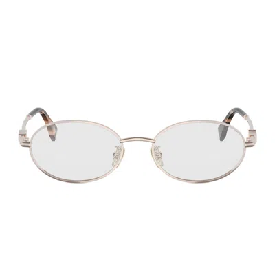 Fendi Fe50140u Graphy 028 Oro Rosa Glasses In White