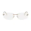 Fendi First Crystal Eyeglasses In Gold