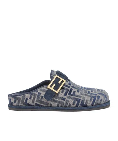 FENDI FENDI FEEL FF DENIM MULES