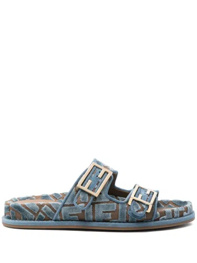 FF Feel 10 Black Grey FF jacquard Slide