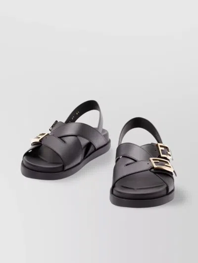 FENDI FEEL FLAT SOLE OPEN TOE SANDALS