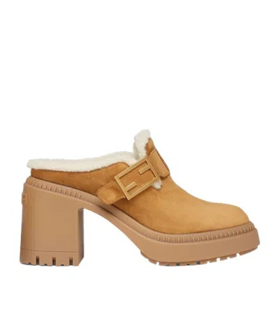 Fendi Feel High-heeled Sandals In Nude