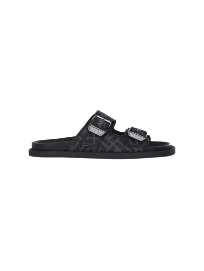 Fendi "feel" Sandals In Black  