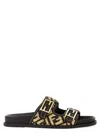 Fendi Slide Sandals With Patterned Woven Upper