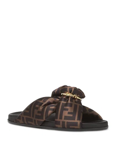 FENDI FEEL SATIN FF SLIDES