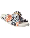 Fendi Logo Satin Slippers In Multi