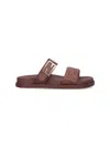 Fendi Feel Slide Sandals In Brown