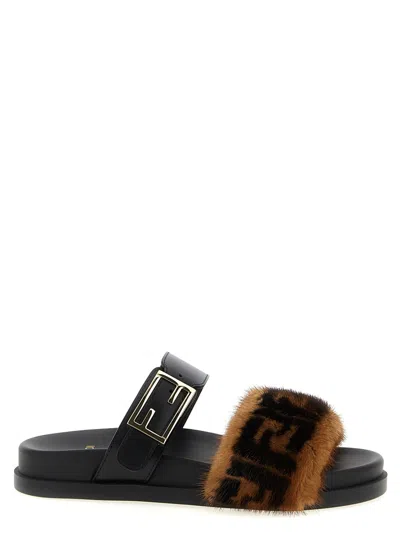Fendi ' Feel' Slides In Black