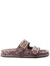 Fendi Comfortable Open Toe Rubber Sole Sandals In Pink