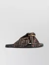 Fendi Feel Slides With Double-band And D-ring Buckle In Multi