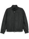Fendi Felted Bomber Jacket In Black
