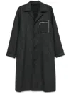 Fendi Single-breasted Cashmere Coat In Grey